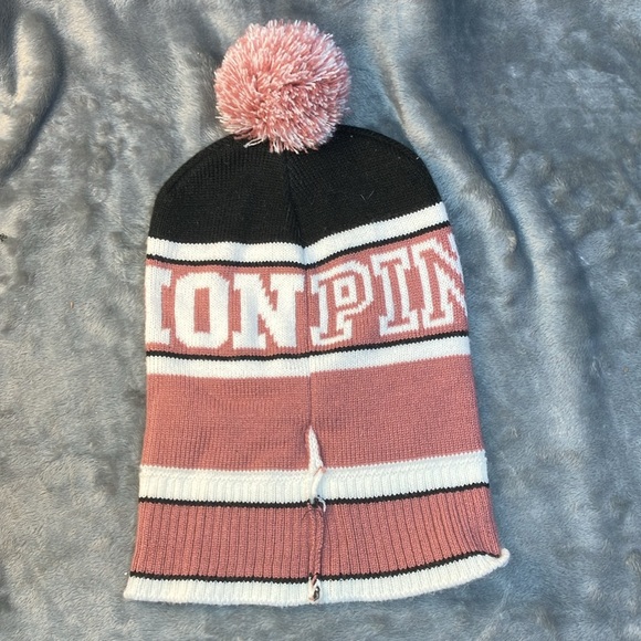 Pink Nation Knit Hat with Pom - Picture 9 of 10